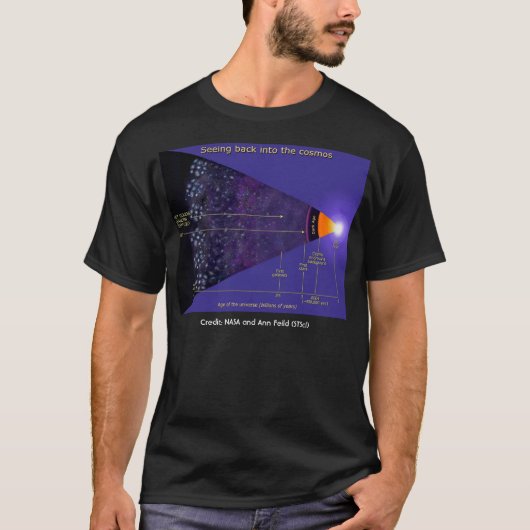 NASA eerste sterrenstelsels illustratie, T-shirt (Voorkant)