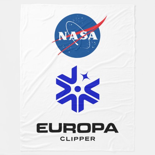 NASA Europa Clipper Logo Fleece Deken (Voorkant)