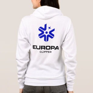 NASA Europa Clipper Logo Rocket White Dames Hoodie
