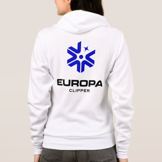 NASA Europa Clipper Logo Rocket White Dames Hoodie (Achterkant)