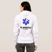 NASA Europa Clipper Logo Rocket White Dames Hoodie (Achterkant volledig)