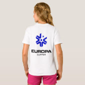 NASA Europa Clipper Logo Rocket White Girls T-shirt (Achterkant volledig)