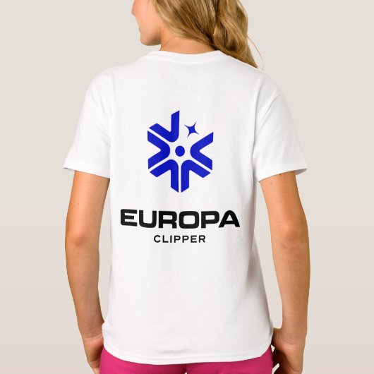 NASA Europa Clipper Logo Rocket White Girls T-shirt (Achterkant)