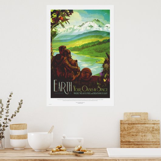NASA - ExoPlanet Retro Earth Tour Travel Poster (Keuken)