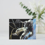 NASA First American Astronaut Spacewalk Photo Briefkaart (Staand voorkant)