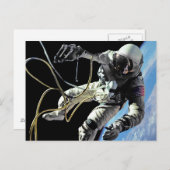 NASA First American Astronaut Spacewalk Photo Briefkaart (Voorkant / Achterkant)