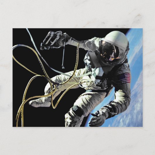 NASA First American Astronaut Spacewalk Photo Briefkaart (Voorkant)