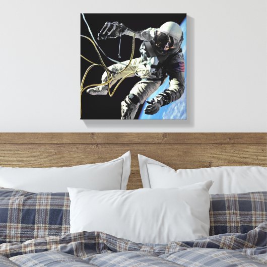 NASA First American Astronaut Spacewalk Photo Canvas Afdruk (Insitu (Slaapkamer))