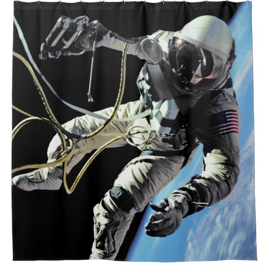 NASA First American Astronaut Spacewalk Photo Douchegordijn (Voorkant)