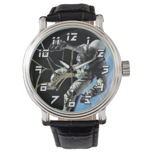 NASA First American Astronaut Spacewalk Photo Horloge