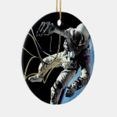 NASA First American Astronaut Spacewalk Photo Keramisch Ornament (Rechts)