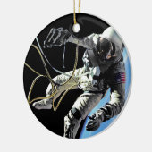 NASA First American Astronaut Spacewalk Photo Keramisch Ornament (Links)