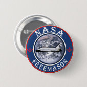 NASA Freemason Ronde Button 5,7 Cm (Voorkant /achterkant)