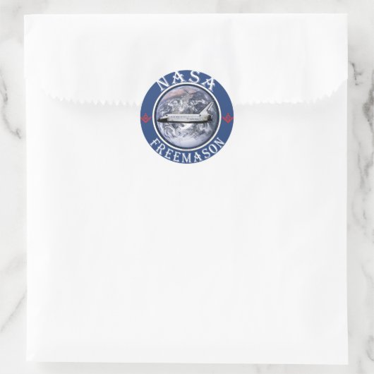 NASA Freemason Ronde Sticker (Tas)