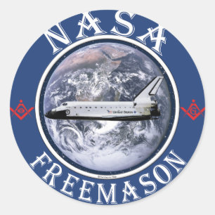 NASA Freemason Ronde Sticker