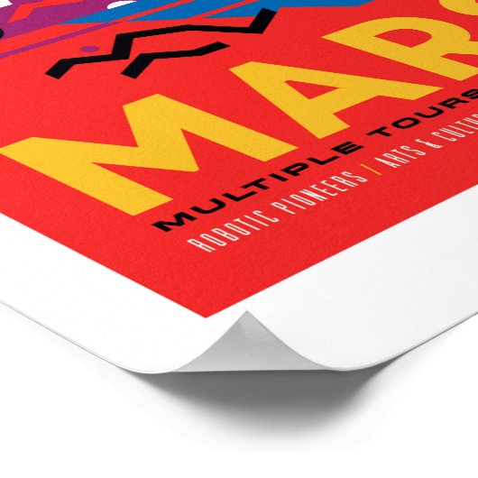 NASA Future Travel Poster - Bezoek Planet Mars (Hoek)