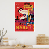 NASA Future Travel Poster bezoekt Mars Space (Keuken)