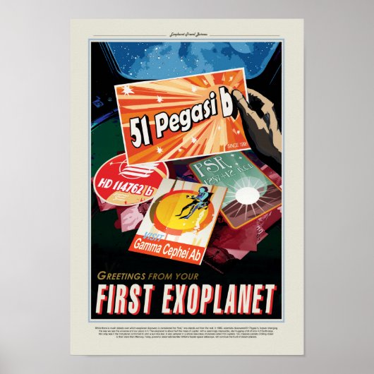 NASA Future Travel Poster - Exoplanet Pegasi b (Voorkant)