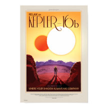 NASA Future Travel Poster - Relax op Kepler 16b