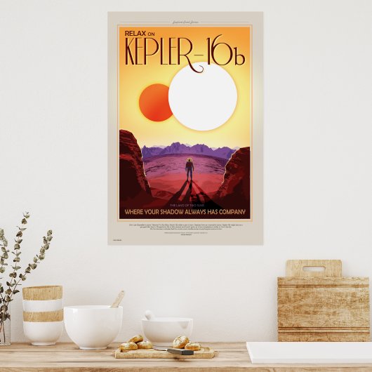 NASA Future Travel Poster - Relax op Kepler 16b (Keuken)