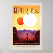 NASA Future Travel Poster - Relax op Kepler 16b (Voorkant)