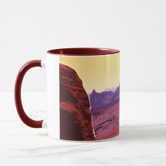 NASA Future Travel Poster - Relax op Kepler 16b Mok (Links)