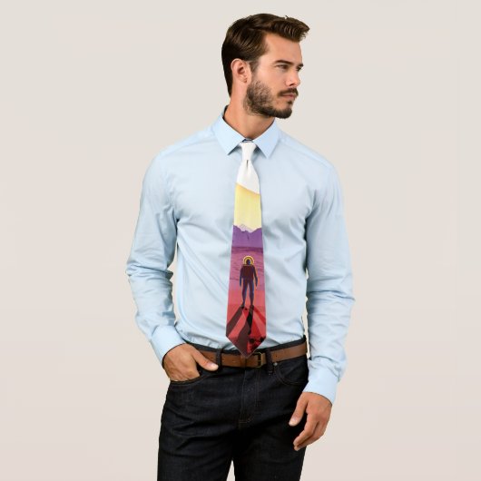 NASA Future Travel Poster - Relax op Kepler 16b Stropdas (In situ)