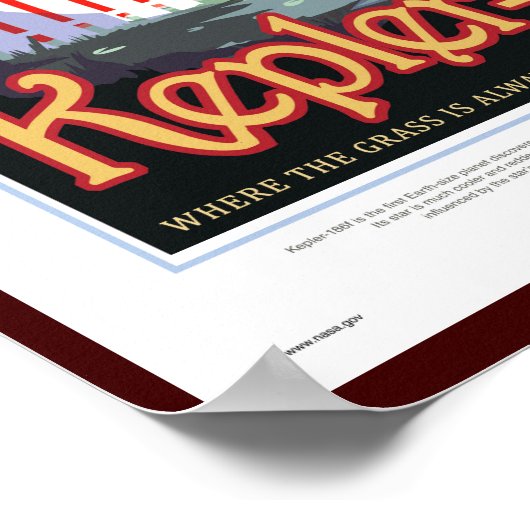 NASA Future Travel Sci Fi Poster - Kepler 186f (Hoek)