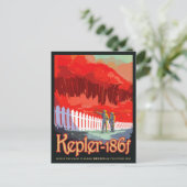 NASA Future Travel Sci Fi Poster - Kepler 186f Briefkaart (Staand voorkant)