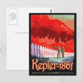 NASA Future Travel Sci Fi Poster - Kepler 186f Briefkaart (Voorkant / Achterkant)