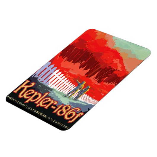 NASA Future Travel Sci Fi Poster - Kepler 186f Magneet (Linkerzijde)