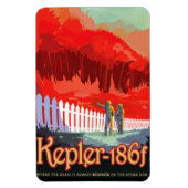 NASA Future Travel Sci Fi Poster - Kepler 186f Magneet (Verticaal)