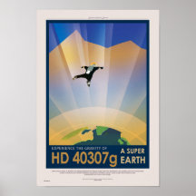 NASA Future Travel Sci Fi Poster - Super Earth