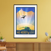NASA Future Travel Sci Fi Poster - Super Earth Canvas Afdruk (Insitu (Woonkamer))