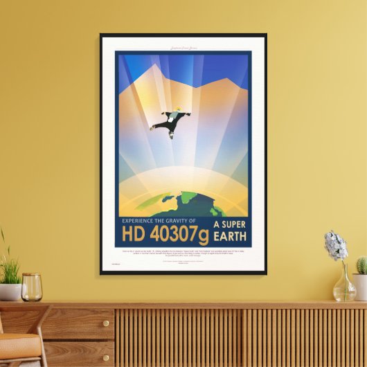 NASA Future Travel Sci Fi Poster - Super Earth Canvas Afdruk (Insitu (Woonkamer))