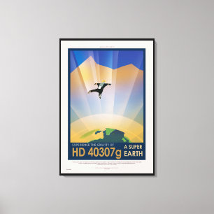 NASA Future Travel Sci Fi Poster - Super Earth Canvas Afdruk