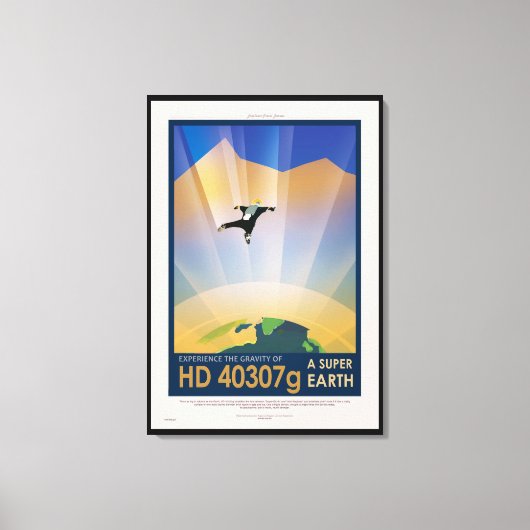 NASA Future Travel Sci Fi Poster - Super Earth Canvas Afdruk (Voorkant)