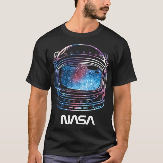 NASA Galaxy Lineart Fill Helmet T-shirt (Voorkant)
