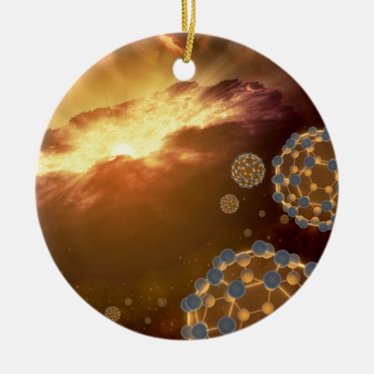 NASA grootste Molecule Buckyballen Keramisch Ornament (Voorkant)
