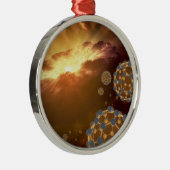 NASA grootste Molecule Buckyballen Metalen Ornament (Rechts)