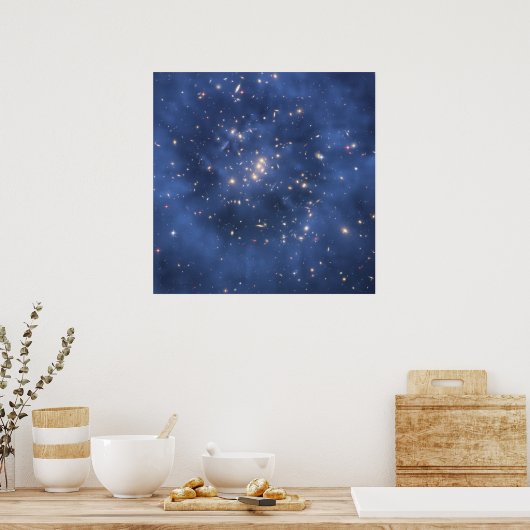 NASA - Hubble - Dark Matter Ring in Galaxy Cluster Poster (Keuken)