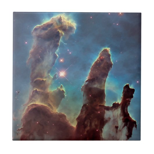 NASA Hubble Telescope Photo PIllars of Creation Tegeltje (Voorkant)