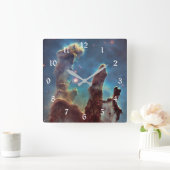 NASA Hubble Telescope Photo PIllars of Creation Vierkante Klok (Huis)