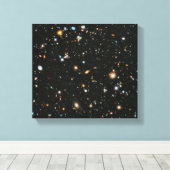 NASA Hubble Ultra Deep Field Galaxies Canvas Afdruk (Insitu (Houten vloer))