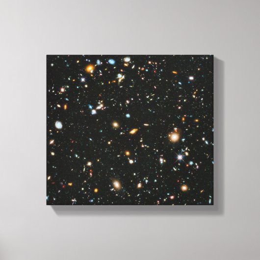 NASA Hubble Ultra Deep Field Galaxies Canvas Afdruk (Voorkant)