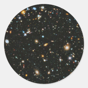 NASA Hubble Ultra Deep Field Galaxies Ronde Sticker