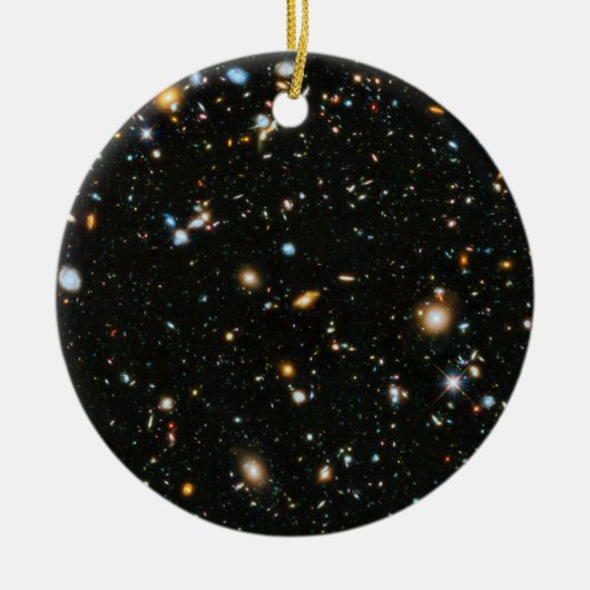NASA Hubble Ultra Deep Field sterrenstelsels Keramisch Ornament (Voorkant)