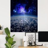 Nasa, in een baan om de aarde, prachtige aarde van poster (Thuiskantoor)