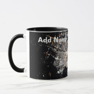 NASA ISS Space Station Foto Winnipeg bij nacht Mok