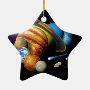 NASA JPL Solar System Planets Montage Space Photos Keramisch Ornament
